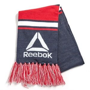 Reebok Red White Blue Navy Logo Rally Scarf